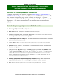 Instructions for Medical Statement for Meal Modifications in Child and Adult Care Food Program (CACFP) Adult Day Care Centers - Connecticut, Page 8