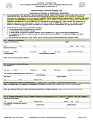 Form DESPP-790-C &quot;Verification or Change of Registration Information&quot; - Connecticut