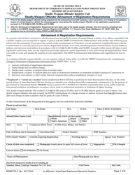 Form DESPP-791-C Deadly Weapon Offender Advisement of Registration Requirements - Connecticut