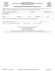 Form DESPP-791-C Deadly Weapon Offender Advisement of Registration Requirements - Connecticut, Page 2