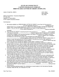 &quot;Captive Insurance Company Irrevocable Letter of Credit (Template)&quot; - Connecticut