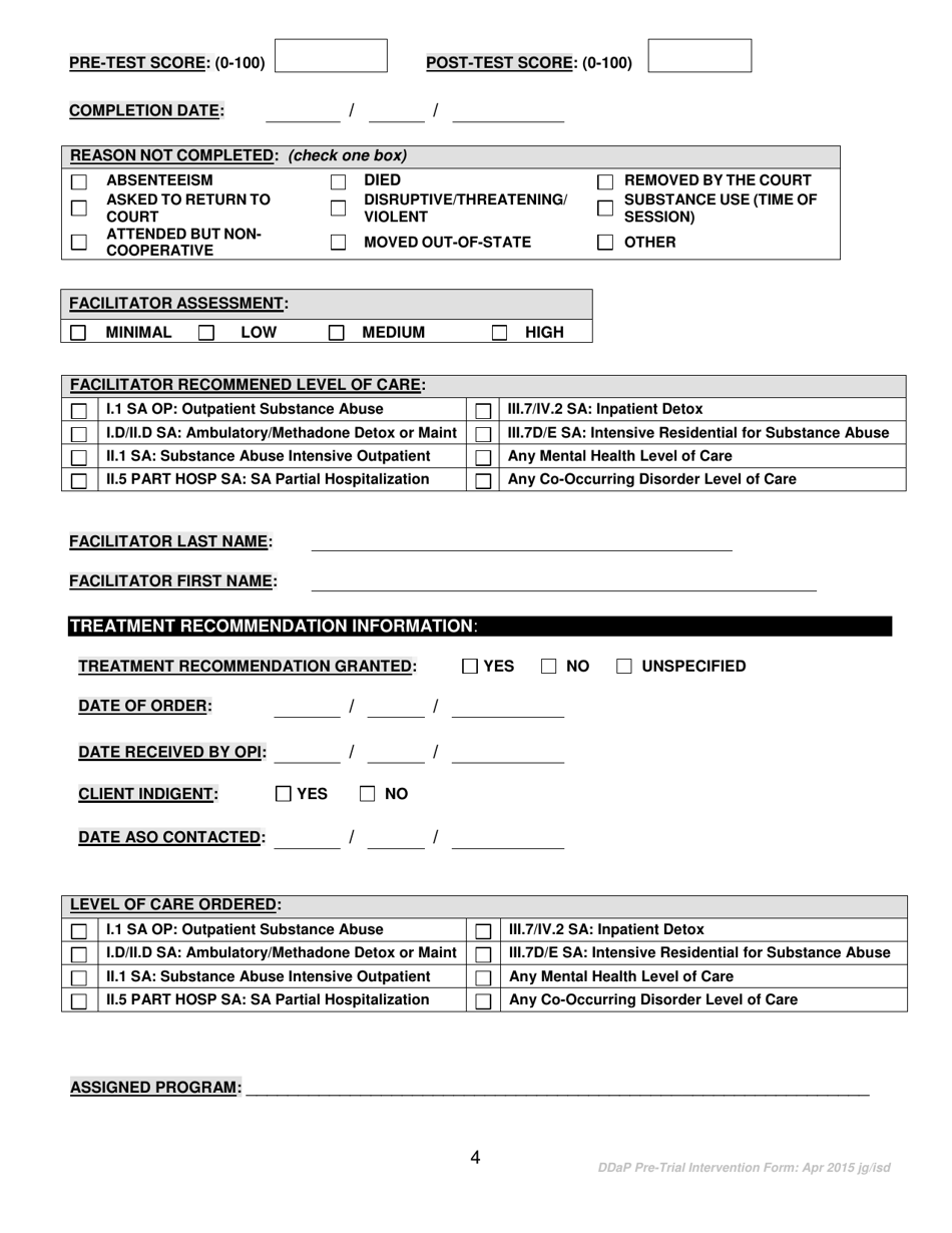 Connecticut Pre Trial Intervention Program Assessment Form Ddap Fill Out Sign Online And 9554