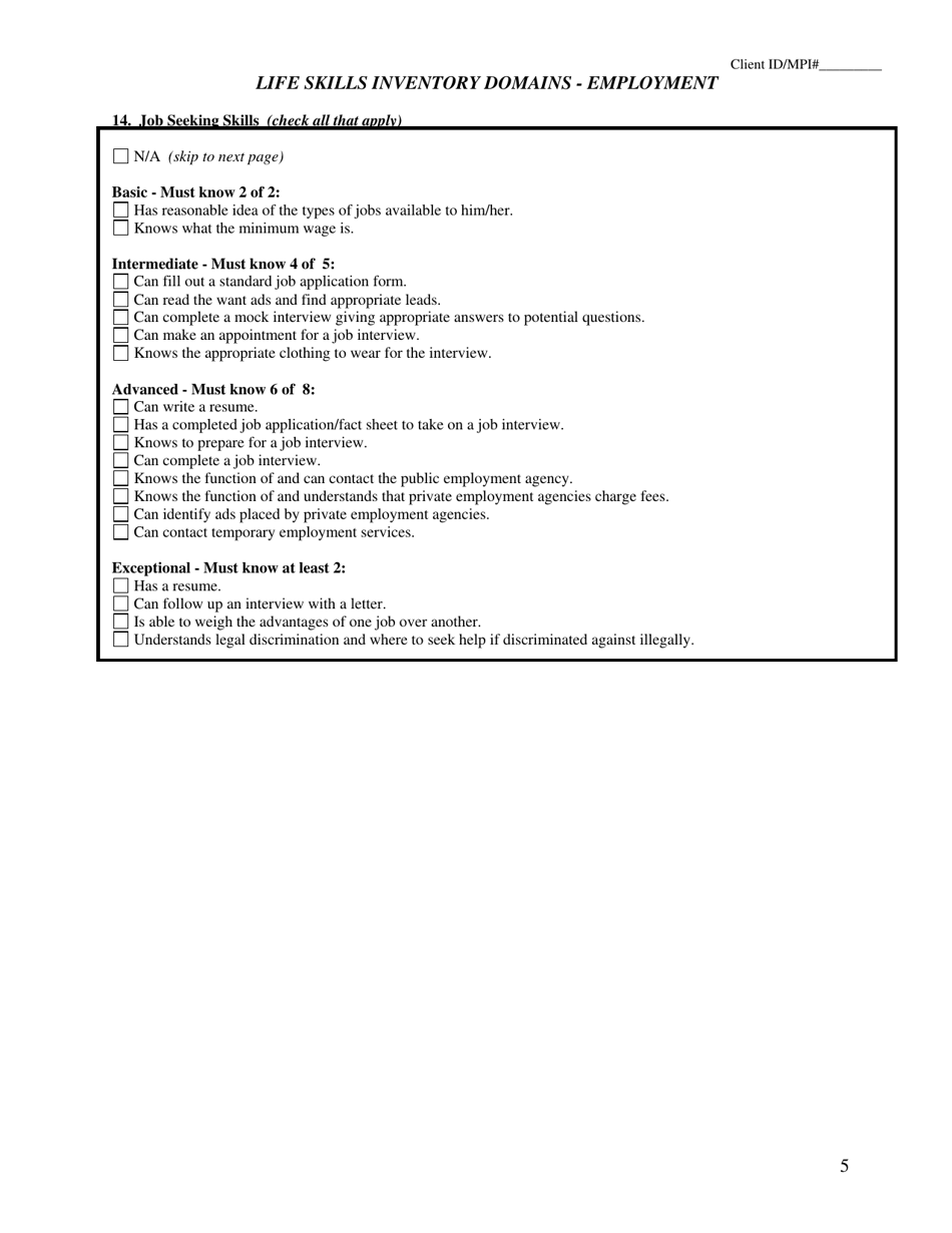 Connecticut Ddap Young Adult Services Employment And Education Measures Survey Fill Out Sign 6888