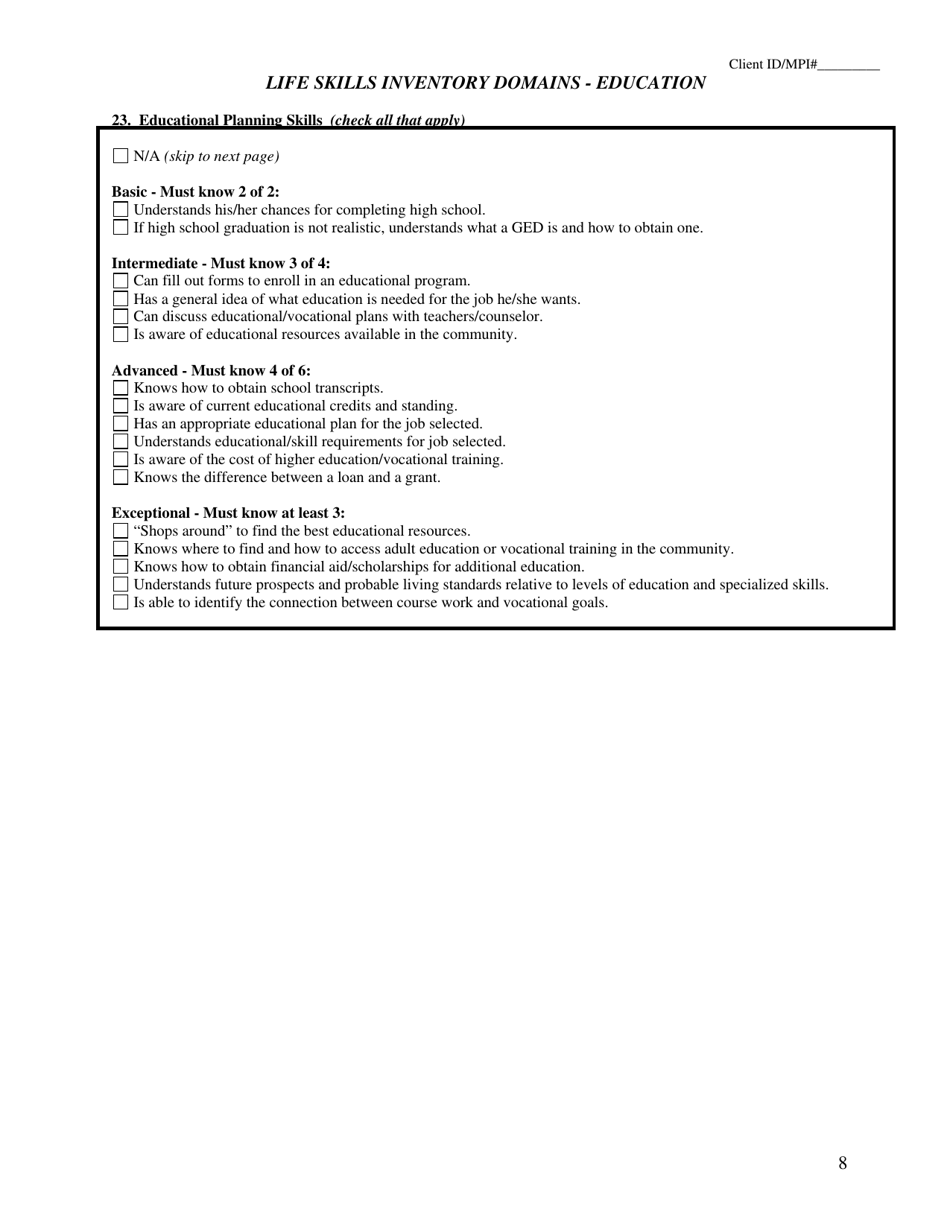 Connecticut Ddap Young Adult Services Employment And Education Measures Survey Fill Out Sign 9103