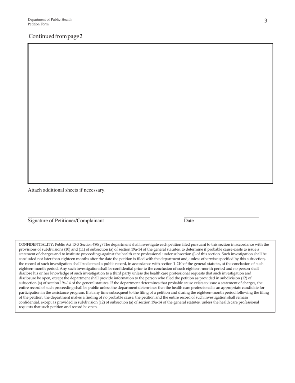 Mandatory Report of Impaired Practitioners - Connecticut, Page 3