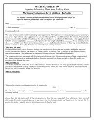 Certification of Compliance Public Notification - Tier 2 Maximum Contaminant Level Violation for Surface Water Treatment Rule Turbidity - Connecticut, Page 2