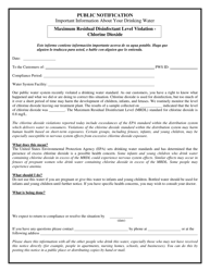Certification of Compliance Public Notification - Tier 1 Maximum Residual Disinfectant Level (Mrdl) Violation for Chlorine Dioxide - Connecticut, Page 2
