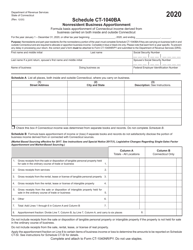 Schedule CT-1040BA Nonresident Business Apportionment - Connecticut