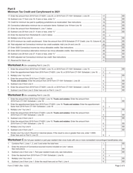 Form CT-8801 Credit for Prior Year Connecticut Minimum Tax for Individuals, Trusts, and Estates - Connecticut, Page 2