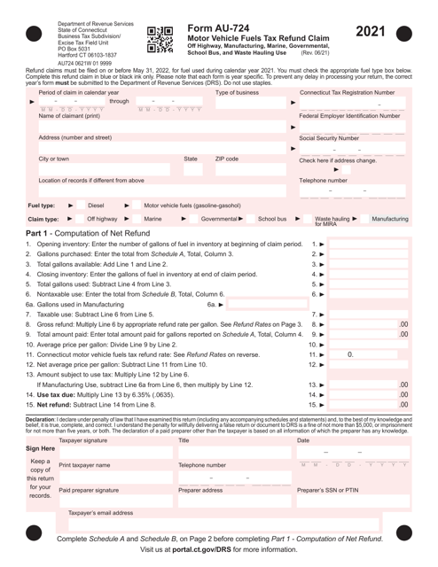 Form AU-724 2021 Printable Pdf