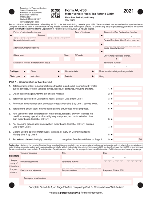 Form AU-736 2021 Printable Pdf