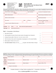 Document preview: Form AU-737 Motor Vehicle Fuels Tax Refund Claim - Airport Service Motor Bus - Connecticut