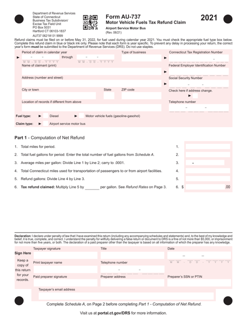 Form AU-737 2021 Printable Pdf