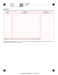 Form AU-737 Motor Vehicle Fuels Tax Refund Claim - Airport Service Motor Bus - Connecticut, Page 2