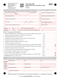 Document preview: Form AU-725 Motor Vehicle Fuels Tax Refund Claim - Farm Use - Connecticut