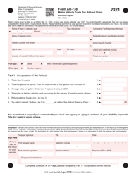 Document preview: Form AU-738 Motor Vehicle Fuels Tax Refund Claim - Nutrition Program - Connecticut