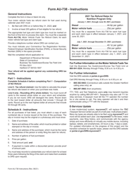 Form AU-738 Motor Vehicle Fuels Tax Refund Claim - Nutrition Program - Connecticut, Page 3