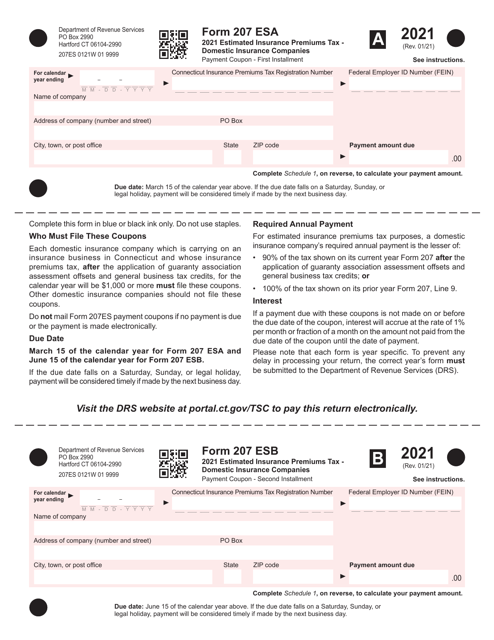 Form 207 ES 2021 Printable Pdf