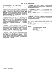 Form AU-331 Connecticut Controlling Interest Transfer Tax - Informational Return - Connecticut, Page 2