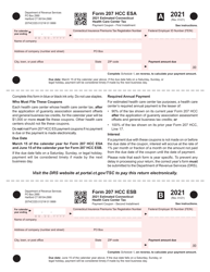 Form 207 HCC ES Estimated Connecticut Health Care Center Tax - Connecticut