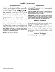 Form OP-374 Connecticut Dry Cleaning Establishment Surcharge Return - Connecticut, Page 2