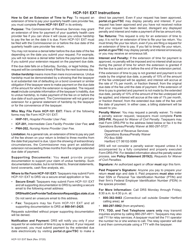 Form HCP-101 EXT Application for Extension of Time for Payment of Quarterly Health Care Provider Fees - Connecticut, Page 2