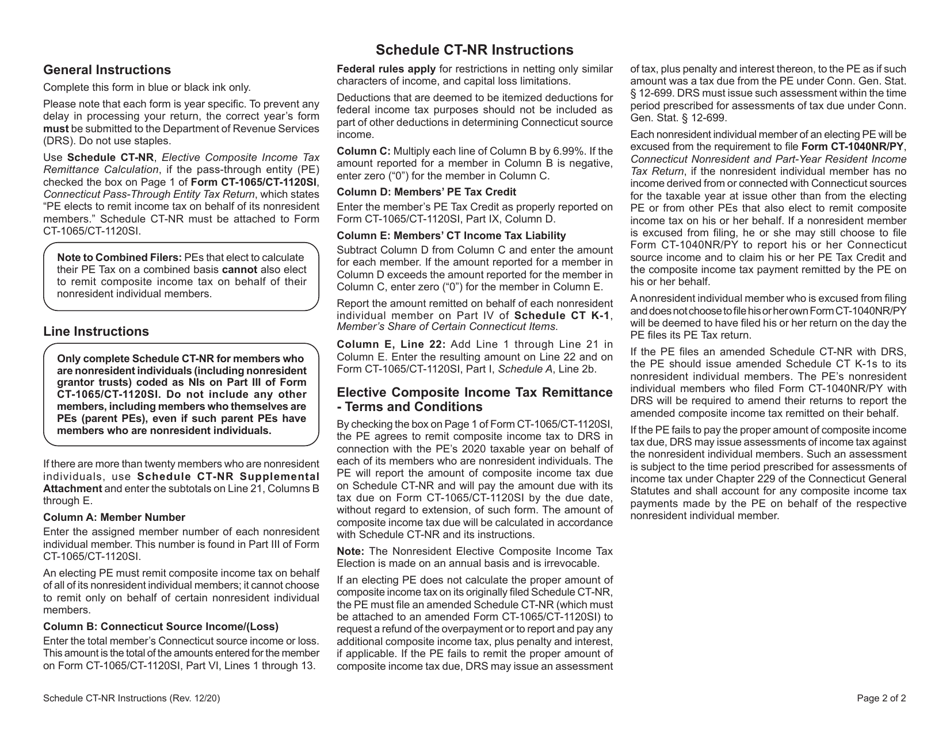 Schedule CT-NR Elective Composite Income Tax Remittance Calculation - Connecticut, Page 2