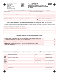 Form 207C EXT Application for Extension of Time to File Connecticut Captive Insurance Premiums Tax Return - Connecticut
