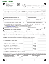 Document preview: Form OP-236 Connecticut Real Estate Conveyance Tax Return - Connecticut