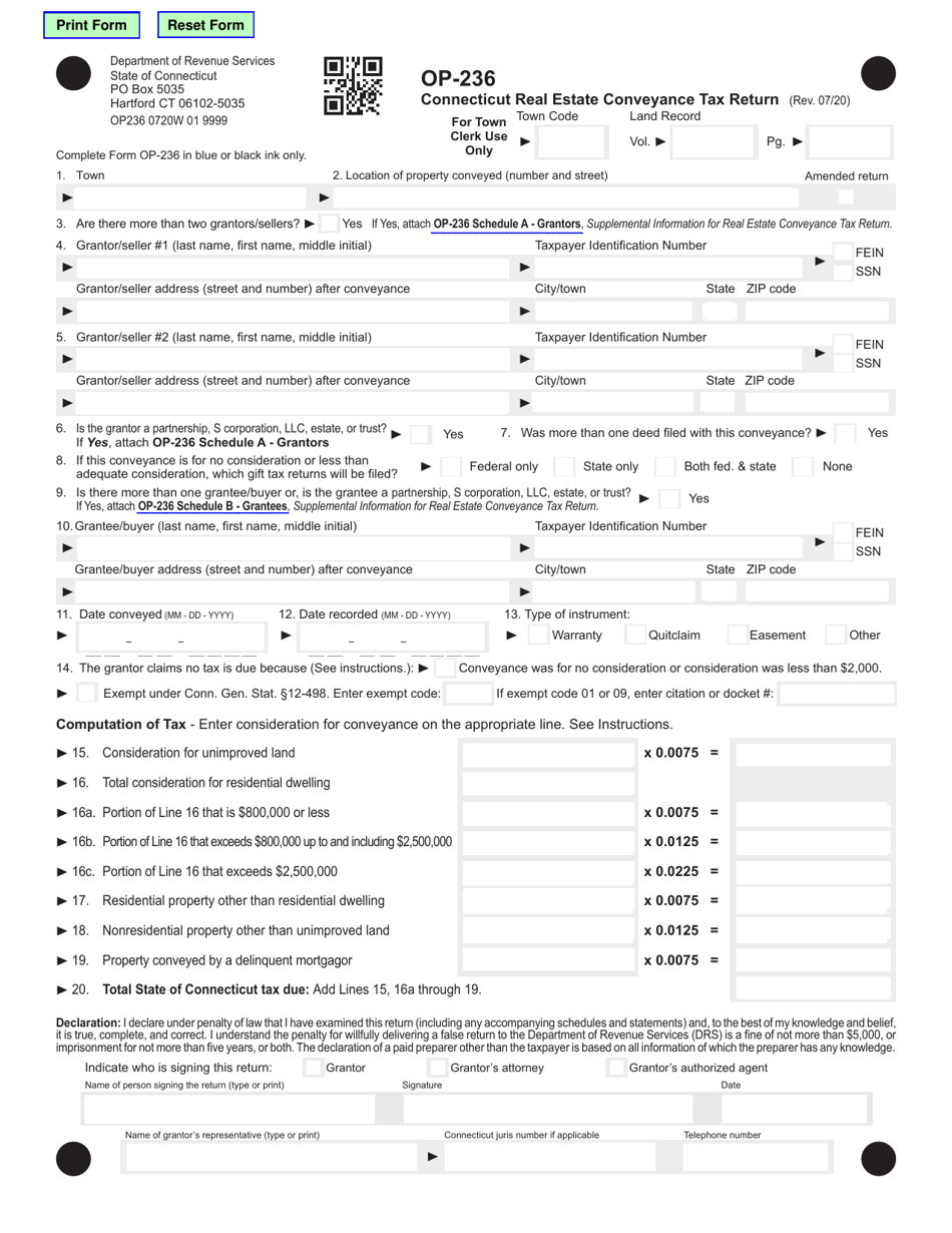Form OP236 Fill Out, Sign Online and Download Fillable PDF