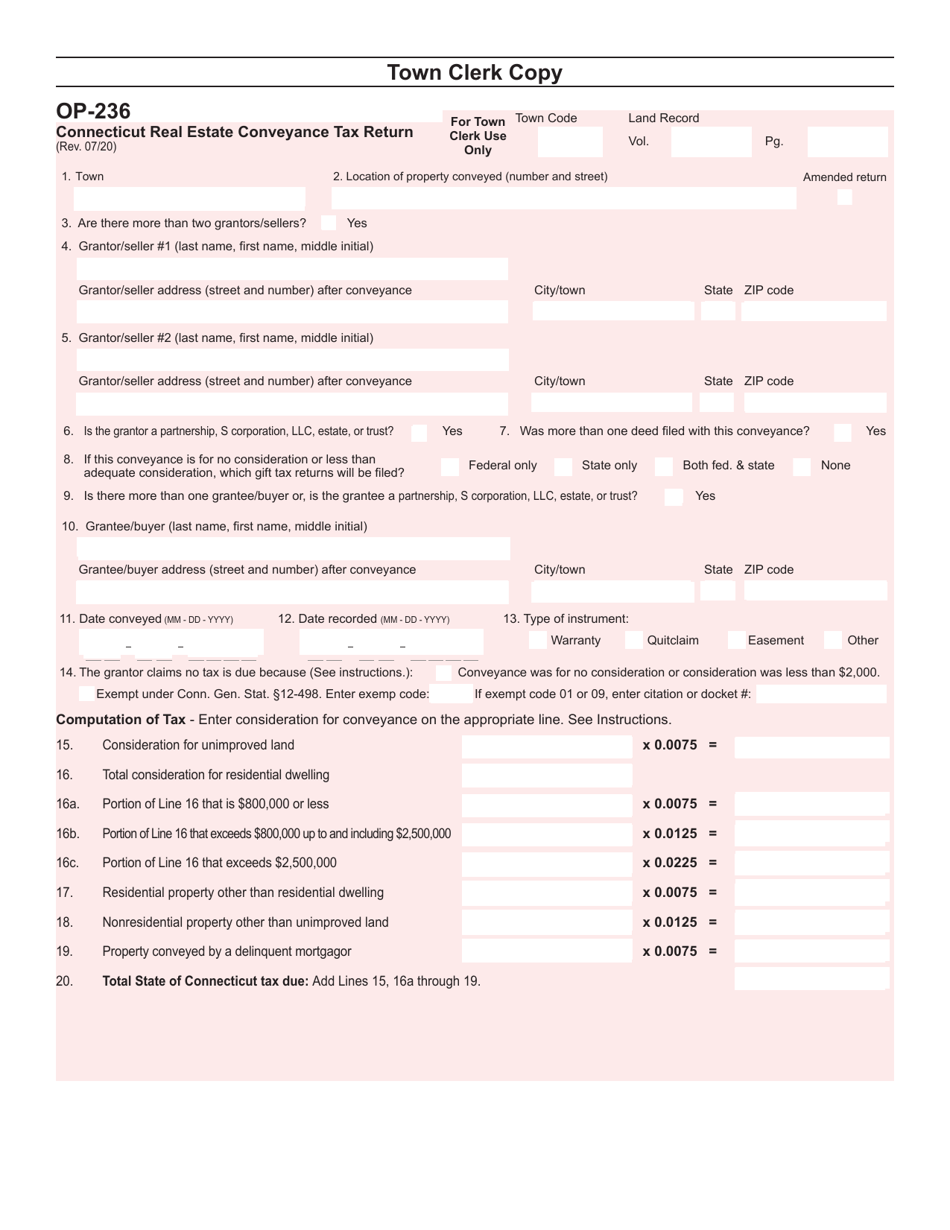 Form Op 236 Fill Out Sign Online And Download Fillable Pdf Connecticut Templateroller 1605