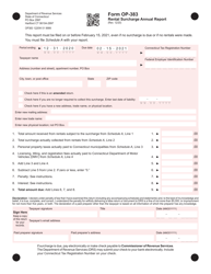 Form OP-383 Rental Surcharge Annual Report - Connecticut