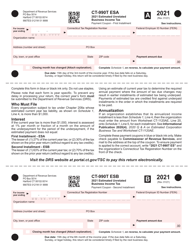 Document preview: Form CT-990 ES Estimated Unrelated Business Income Tax - Connecticut, 2021
