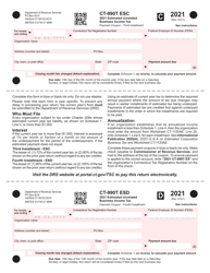 Form CT-990 ES Estimated Unrelated Business Income Tax - Connecticut, Page 3