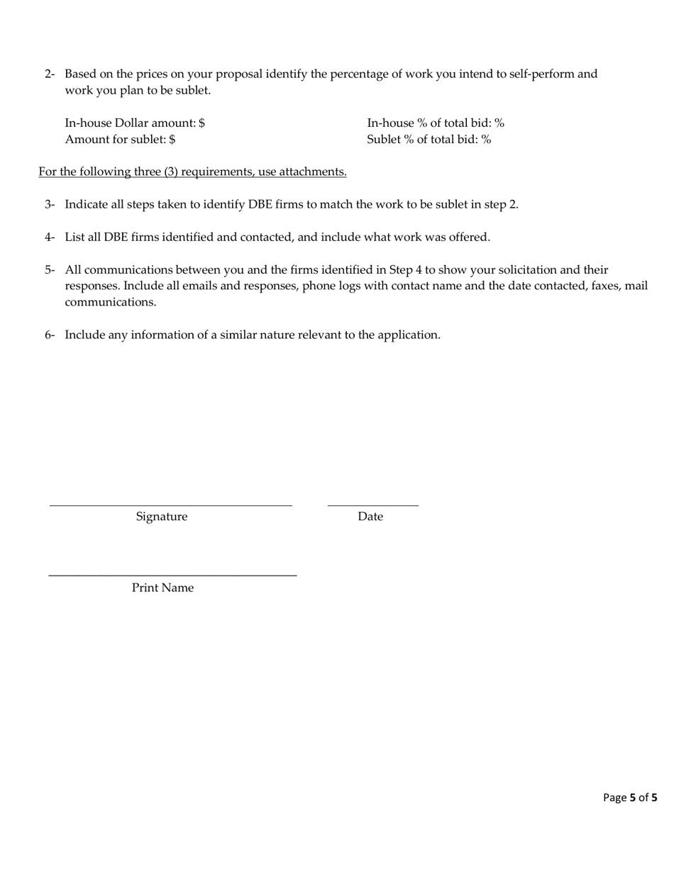 Pre-award Good Faith Efforts - Connecticut, Page 5