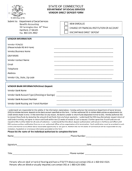 Form W-260 &quot;Vendor Direct Deposit Form&quot; - Connecticut