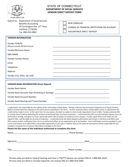 Form W-260  Printable Pdf