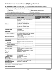 Stormwater Quality Worksheet - Connecticut, Page 7