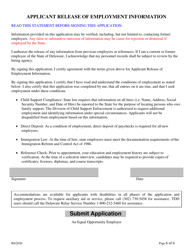 Employment Application for Toll Collector, Casual Seasonal Only - Delaware, Page 6