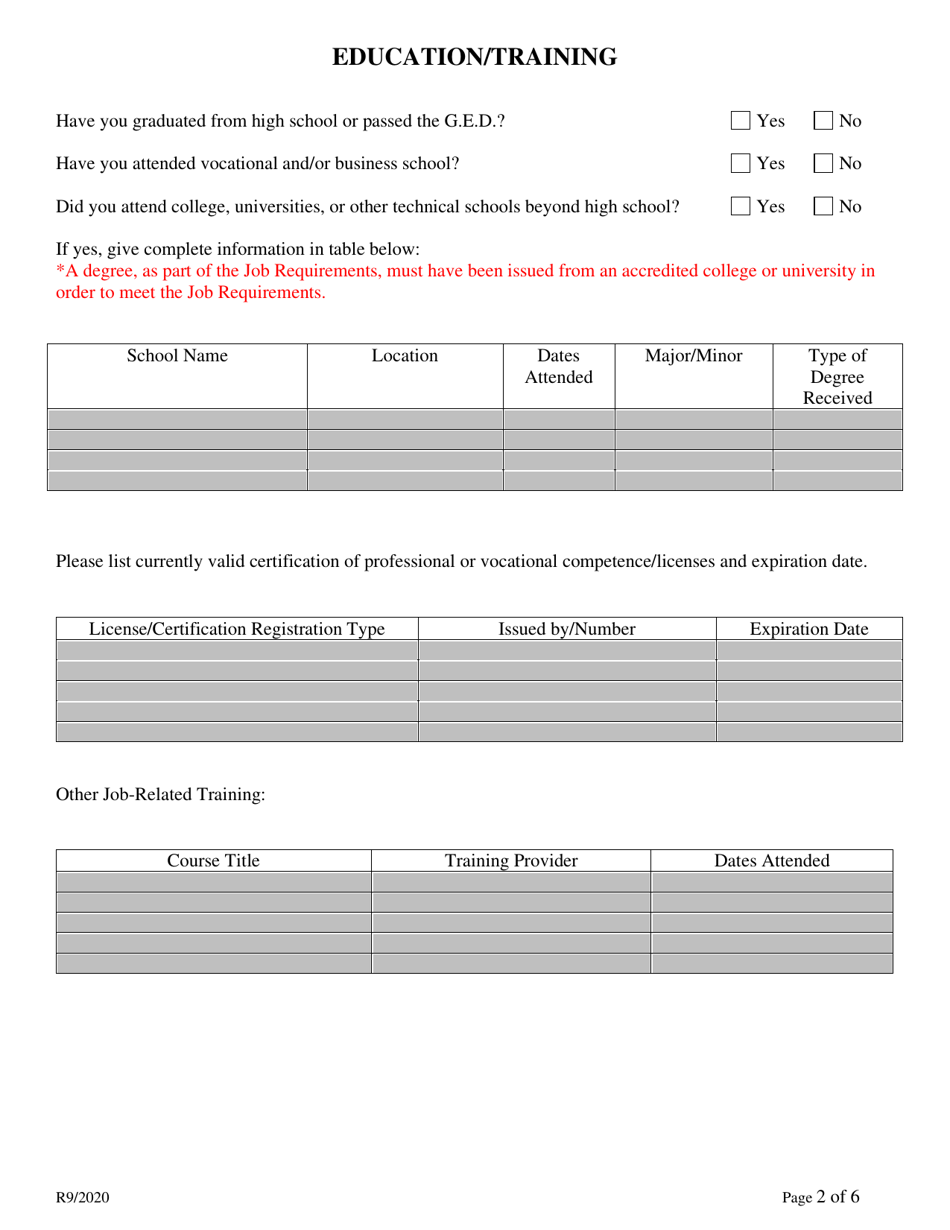 Delaware Employment Application for inHouse Toll Collector Only Fill Out, Sign Online and