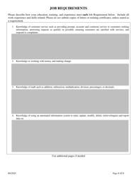 Employment Application for in-House Toll Collector Only - Delaware, Page 4