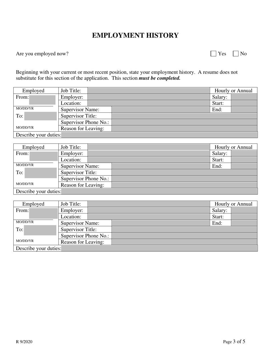 Employment Application for Direct Hire, Casual Seasonal, and Career Ladder Promotions Only - Delaware, Page 3