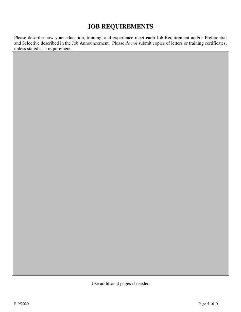 Employment Application for Direct Hire, Casual Seasonal, and Career Ladder Promotions Only - Delaware, Page 4