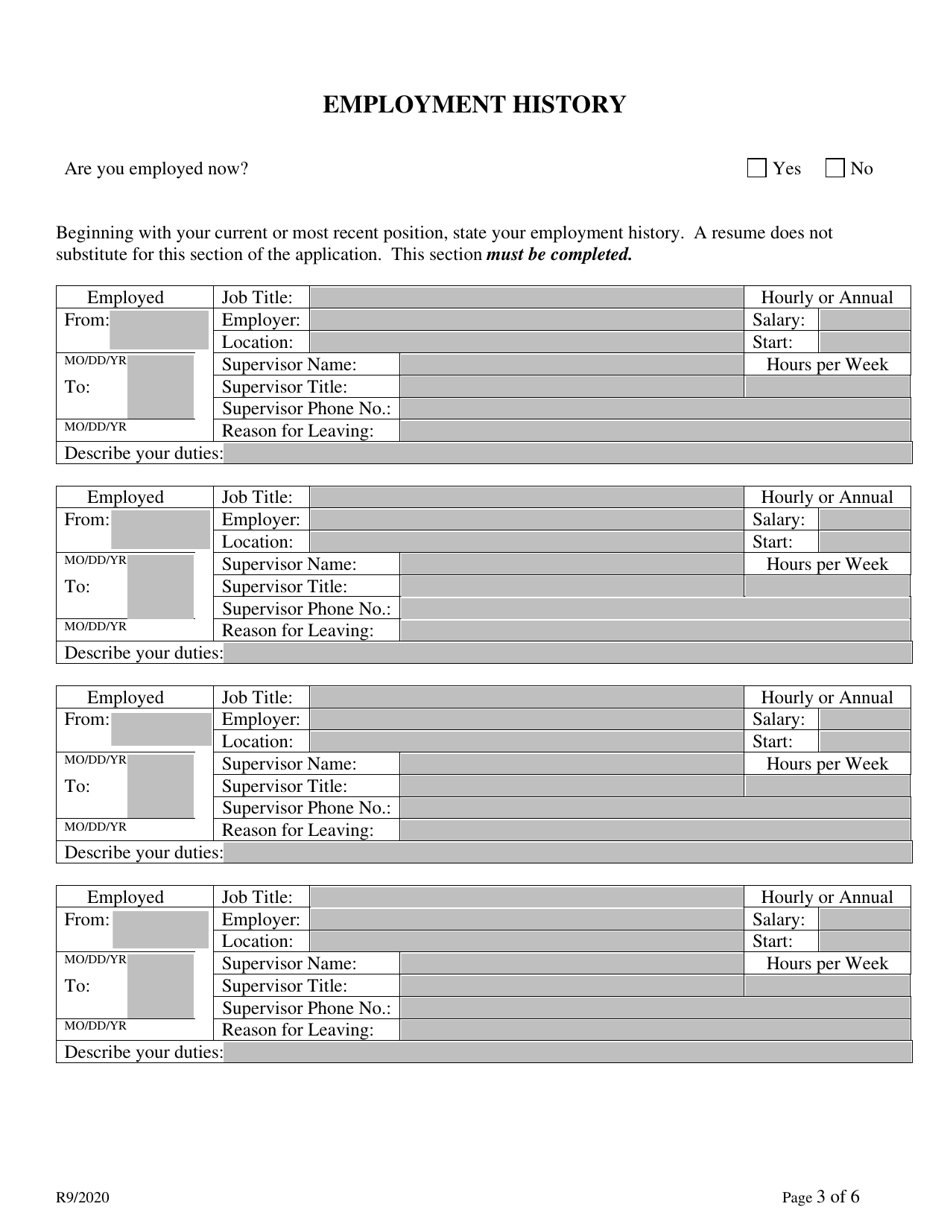 Employment Application for Equipment Mechanic I, Casual Seasonal Only - Delaware, Page 3