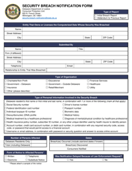Security Breach Notification Form - Delaware, Page 2