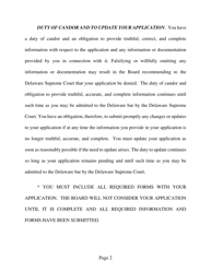 Application for Certification of Temporary Limited Practice Privilege - Delaware, Page 2