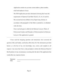 Application for Certification of Temporary Limited Practice Privilege - Delaware, Page 4