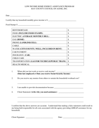 Liheap Energy Assistance Application - Bay County, Florida, Page 3