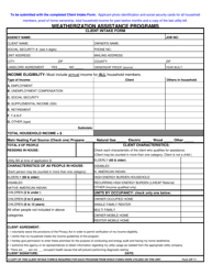 Document preview: Form CIF-11 Client Intake Form - Weatherization Assistance Programs - Florida