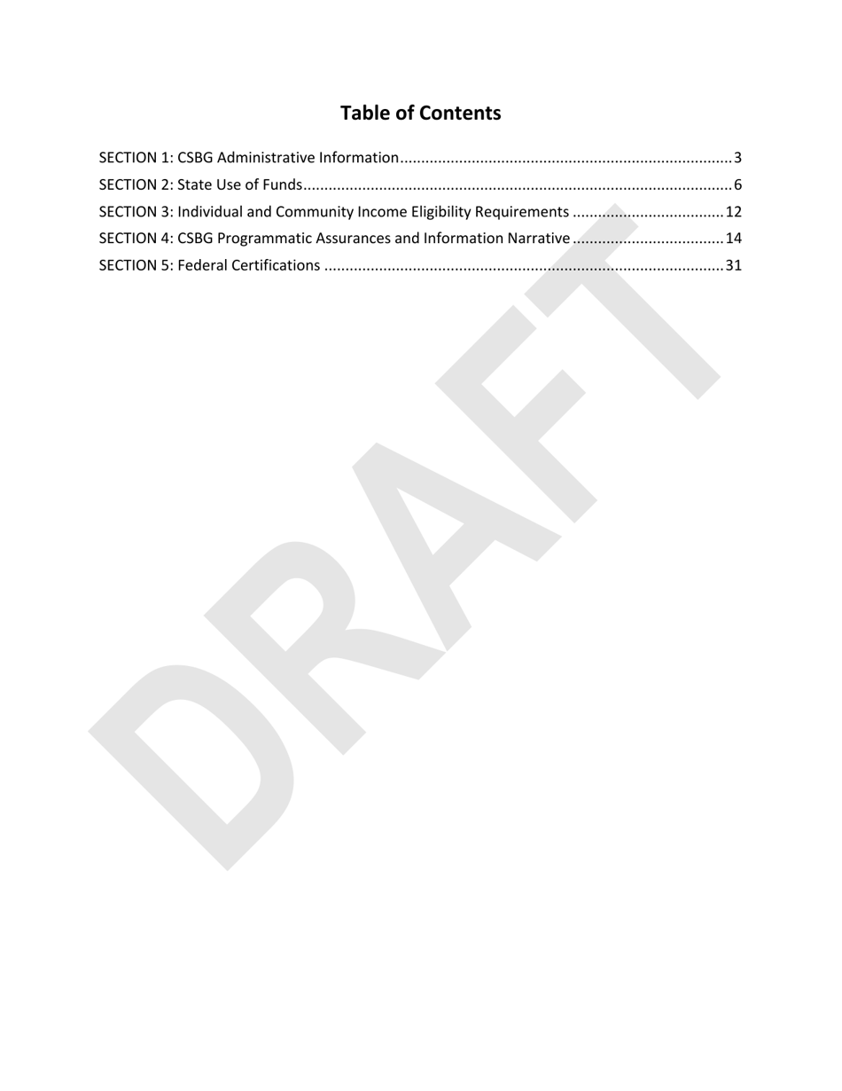 Community Services Block Grant (Csbg) Disaster Supplemental - Stage 3, Longer Term Recovery Application Technical Assistance Template - Draft - Florida, Page 2